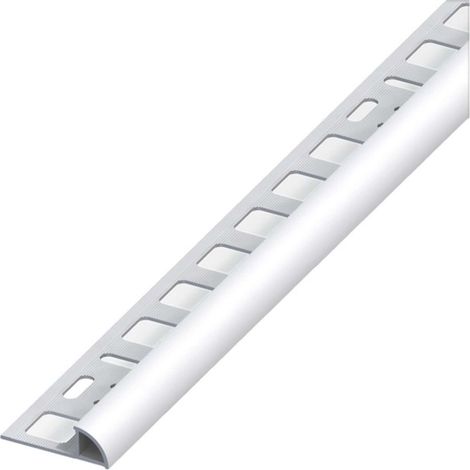 Alfer Profilo Ad Angolo Jolly Alluminio Argento Satinato Mm. 10X2,5 Mt. - 5 Pz