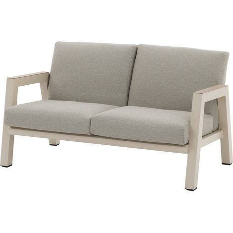 Gartensofa Axiome Lehm 2-Sitzer aus Aluminium und Polyester - Hespéride