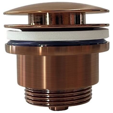 Vanne de vidange universelle pour lavabos et bidets, installation simple et options de bouchon, compatible avec trop-plein et sans trop-plein (1/2)