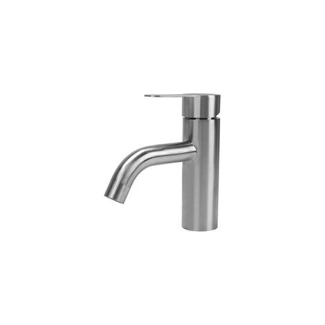 Rubinetto da bagno argento, miscelatore per bagno, miscelatore per lavabo, miscelatore per lavabo in acciaio inox con controllo dell'acqua calda e fredda e beccuccio curvo.