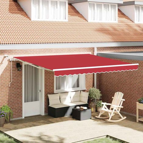 Teenpull – Ausziehbare Markise Rot 400 x 300 cm Polyester (1/5)