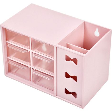 Organiseur de tiroir de bureau, organisateur de maquillage à 6 tiroirs, 18 x 11,7 x 8,7 cm (1/5)