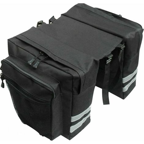 2 Sacoche arrière, étanche PVC, double poche filet, porte-bagages vélo, trajet travail voyage plein air(Q3 : Nouveaux produits pour le mois d'août) (1/5)