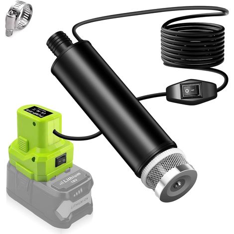 Bomba sumergible Ryobi de 18 V y 635 GPH, bomba de agua inalámbrica con filtro de sedimentos, bomba de transferencia de 100 W, bomba de alto caudal para aguas sucias, ideal para piscinas, jardines y b (1/5)