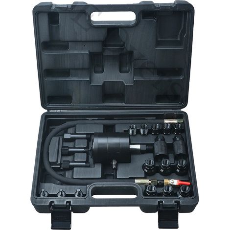 Outil de tirage d'injecteur pneumatique, couple de 20-30 Nm, pression de fonctionnement de 72-116 psi, 19 adaptateurs inclus, construction en métal, design compact (1/5)