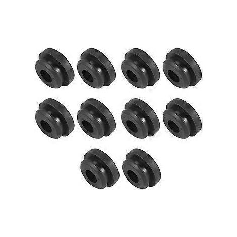10 Stück obere Isolierbuchsen für Kühlerbaugruppe, Gummi, schwarz, passend für Accord 74173-SJ4-000 (1/5)