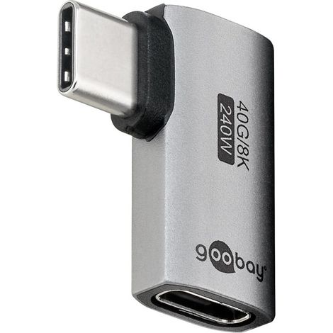 Goobay 74441 cambiador de género para cable USB-C Plata (1/5)