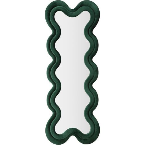Miroir Mural en Velours "Monica" 160cm Vert (1/5)