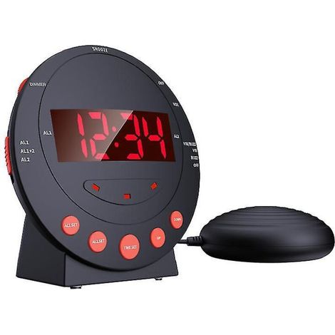 3-in-1-Vibrationswecker mit blinkendem LED-Licht, Schlummerfunktion und Alarmton – ideal für Tiefschläfer, Hörgeschädigte und Senioren. Inklusive USB-Ladegerät (EU-Stecker). (1/5)