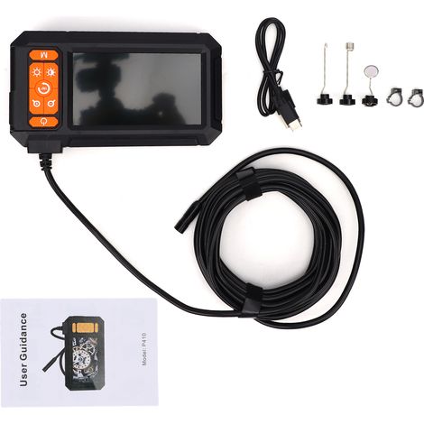 Endoscope Industriel Numérique 1080P - Caméra 8mm IP67, Écran 4.3" IPS, Câble Semi-Rigide 5m (16.4ft) (1/5)