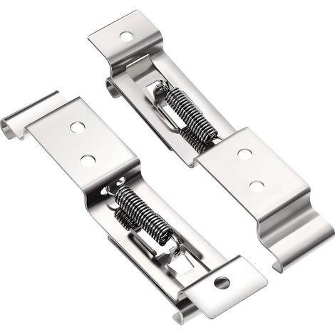Clips de Plaque d'Immatriculation de Remorque 2 Supports de Plaque d'Immatriculation à Ressort en Acier Inoxydable Pinces de Plaque d'Immatriculation de Voiture, 4,25 Pouces de Profondeur (1/5)