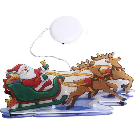 Guirlandes lumineuses LED Noël à ventouse pour fenêtre, décorations de fête intérieur extérieur (1/5)