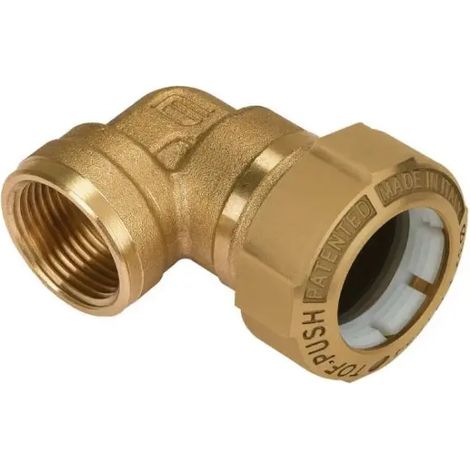 TOF/G F Push giunto a 90 per PE con filetto femmina con anello in plastica ø25 x 3/4" 01070005P