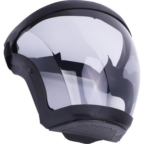 Écran facial de sécurité antibuée transparent intégral, protection maximale pour le meulage et la découpe, noir (1/5)