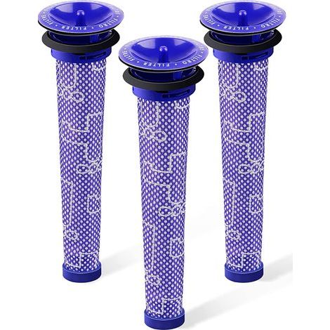 Lot de 3 préfiltres de rechange pour aspirateur Dyson - Filtre compatible avec les modèles Dyson V6, V7, V8, DC59 et DC58. Remplace la pièce numéro 965661 01. (1/5)