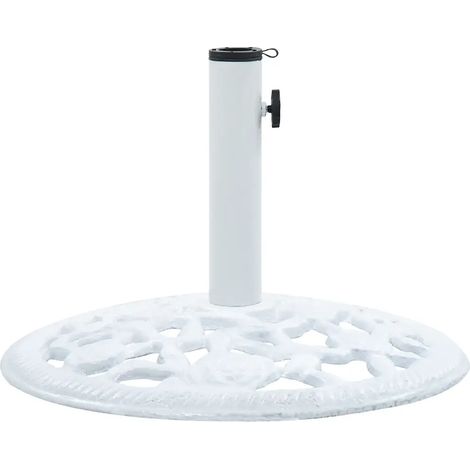 Base de sombrilla compacta y estable 48 x 33 cm ajustable hierro fundido blanca 020045941 (1/5)