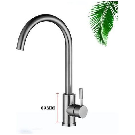 Robinet de Cuisine ColdStart, Mitigeur Cuisine à Poignée Unique, Rotation à 360°, Sortie d'Eau Haute, Robinet Mitigeur Cuisine Chaud et Froid en Acier Inoxydable, Exclusivité Amazon (1/5)