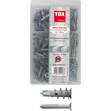 TOX Tassello per cartongesso - Assortimento Indoor Box Plus, 180 pz, 094901113 (1/4)