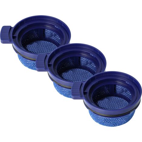 vhbw 3x filtro sostituisce Samsung DJ97-03090A per aspirapolvere - Filtro aria di scarico, blu