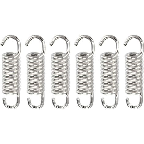 Ressorts D'Échappement pour Moto Argenté 6 Pcs Acier Inoxydable  Longueur Totale 43mm/1.69", Pour VTT, Résistant À La Corrosion, Étanche, Facile À Installer Et Transporter. (1/5)