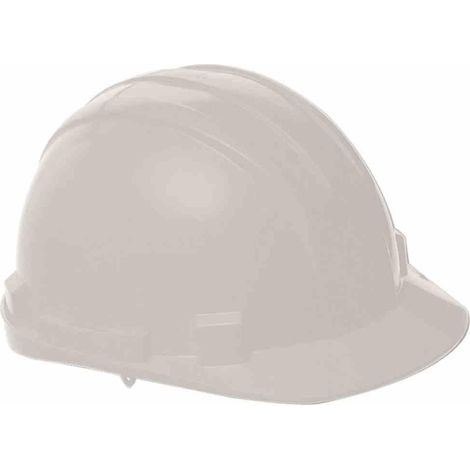 Schutzhelm verstellbar weiß mit Drehknopf zum Anpassen an die Kopfgröße (1/2)
