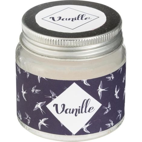 Bougie Parfumée en Verre "Bocal" 65g Vanille (1/2)