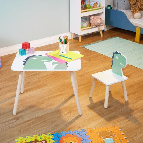 Ensemble table et chaises dinosaures pour enfants - mobilier pour tout petits