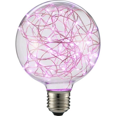 1 ampoule led, base e27, 3w 300lm, verre globe, 2200k retro, maison bar fete (1/5)