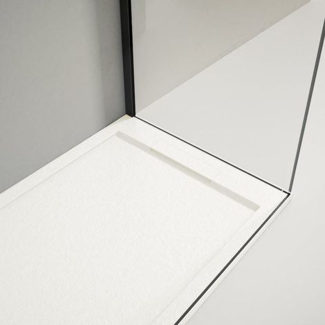 Plato de ducha resina LUX BLANCO 80x130cm rejilla color