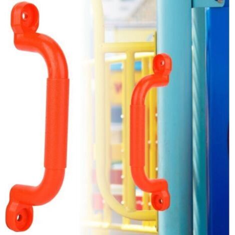 Paire de Poignées de Sécurité Anti-dérapantes pour Balançoire Enfant - Accessoire de Jeu pour Aire de Jeux (Rouge)
