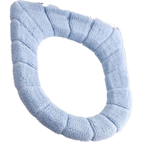 5 Abattant de toilette, Housse rembourrée, Fibre acrylique extensible, Lavable à la main, Pour cuvette ronde et U (1/5)
