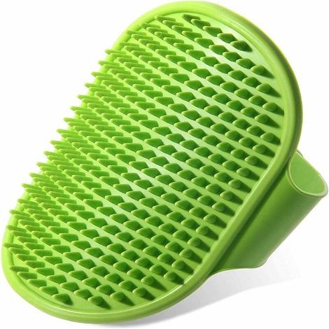 Brosse pour chien - Brosse de bain pour animaux - Brosse de bain avec sangle réglable - Manche en caoutchouc pour chiens et chats à poils longs et courts (1/5)