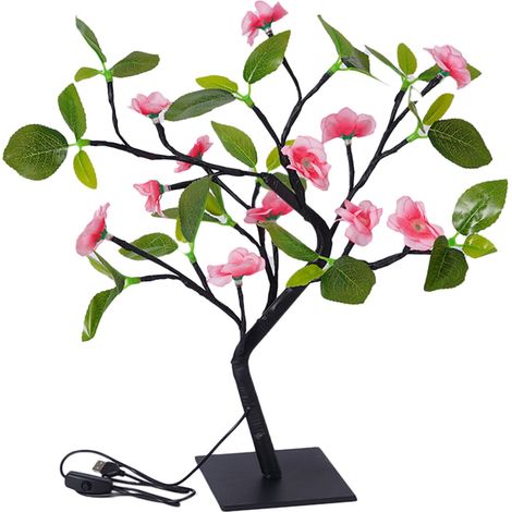 Lampe Arbre Décorative LED - 24 Ampoules Blanc Chaud - 4,5 V - Câble USB - IP44 - Pour Intérieur Salon Chambre Bureau - 1 Pièce (1/5)