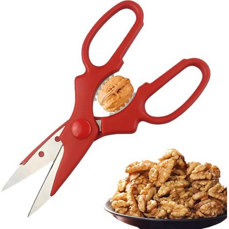 Tijeras de cocina multifuncionales de acero inoxidable, resistentes y duraderas, para el hogar y restaurantes. (1/5)
