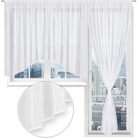 Set aus Gardinen und transparenten Vorhängen für Fenster und Balkone, für Wohn- und Schlafzimmer, 300x145 und 200x250