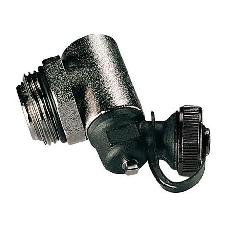 AC 630 Terminale orientabile per collettore con rubinetto di scarico incorporato in plastica 1/2" F x 1" M 500256 (1/2)