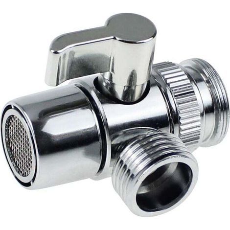 Robinet 3 voies avec joint torique en laiton massif, pièce de rechange pour systèmes de douche, utilisé dans les salles de bains et les cuisines, robinets de lavabo, vannes de douche (1/4)
