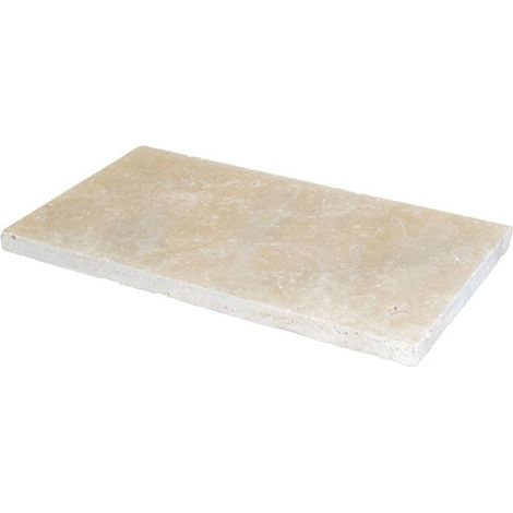 Pas japonais Rectangle Travertin Beige Clair 61x40,6x3 cm - À l'unité - Ti'ma Stone (1/3)