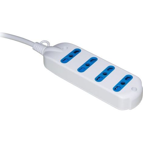 PRESA MULTIPLA 4 PRESE ITALIANE CON CAVO DA MT 1 5 WHITE