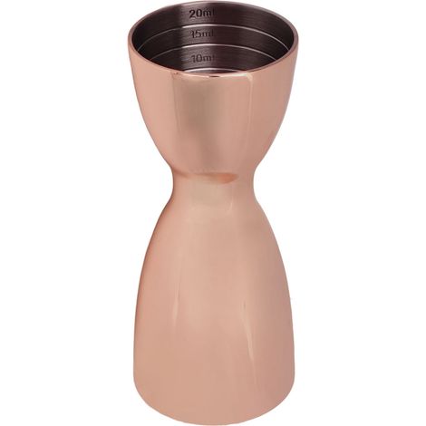Double jigger en acier inoxydable pour cocktail, verre doseur de vin en forme de U, plaqué cuivre, outil de barman.