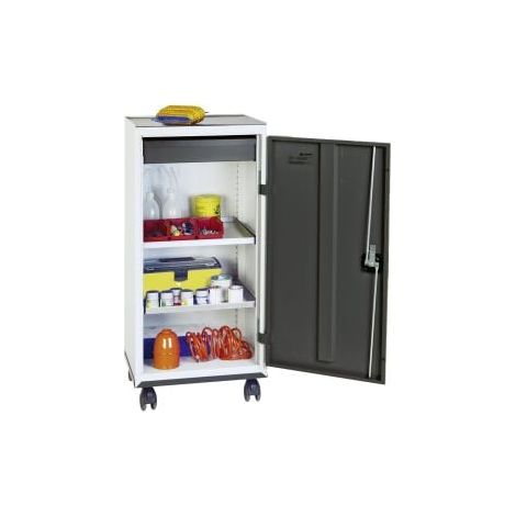 Armadio attrezzi e materiali Stumpf serie 3000 grigio chiaro/antracite + 1 cassetto 100 mm + 2 ripiani estraibili base a rotelle - 3093171