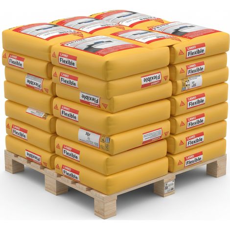 Sika LANKO® Flexible - Cemento cola flexible para cerámica Palet de 24 Sacos 25 kg / Blanco (1/5)