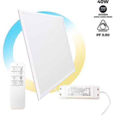 Pannello LED slim CCT dimmerabile con telecomando - 60x60cm - 40W (1/5)