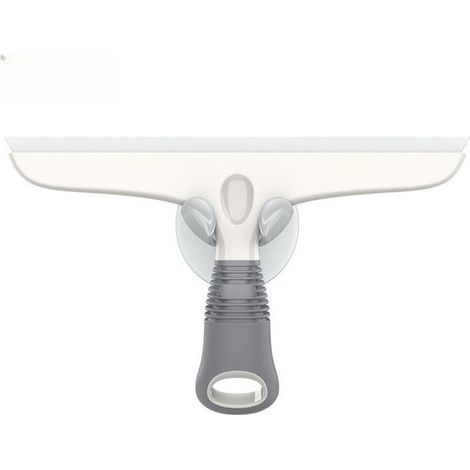 Blanc et Gris,Raclette Vitre Silicone avec Support Ventouse, Raclette Vitre Professionnel pour PareBrise de Voiture, Fenêtre, Porte de Douche, Salle de Bain (1/5)