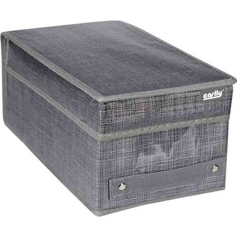 Scatola portadocumenti di archiviazione da ufficio organizer per archivio documenti contenitore box 18x33x15 cm Grigio (1/2)