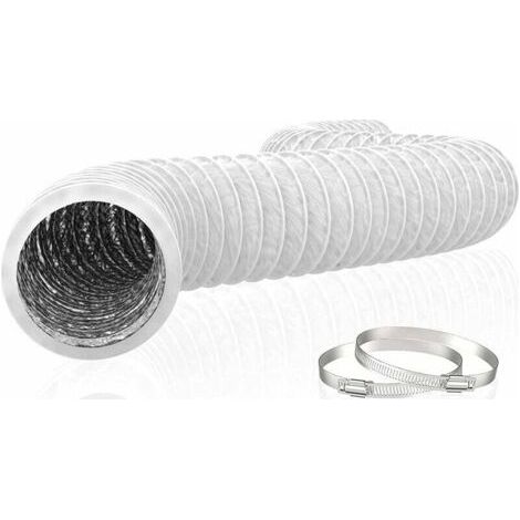 royaluxe-Tuyau d'évacuation flexible 150mm en aluminium PVC 6m – Tube de ventilation silencieux pour extracteurs d'air et climatisation – Résistant à 150°C - 150mm6m