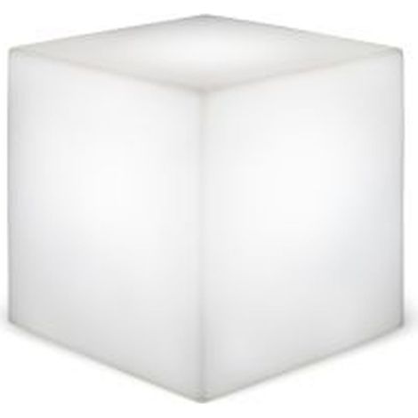 Lampe d'extérieur LED solaire avec variateur IP65 L : 43 cm cm de haut Blanc carré Changement de couleur RGBW Moderne