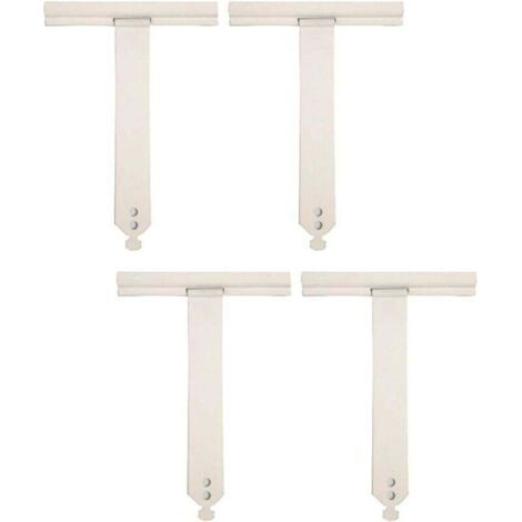 Lot de 4 Attaches souples à clipser - Ressort de Suspension pour fixation de tablier - Verrou attache tablier -acier profil alu poli fixation par crochet pour volet roulant électrique et manuel
