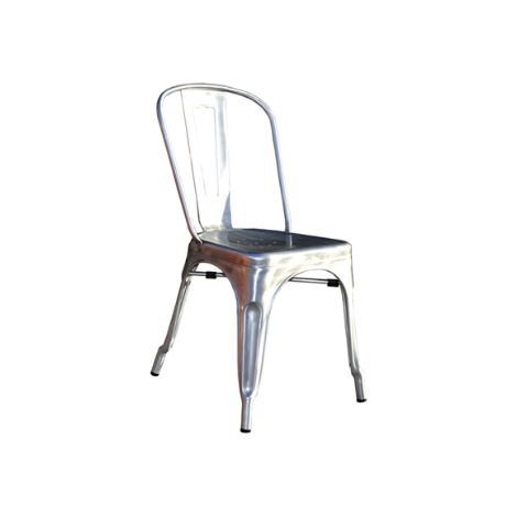 Sedia in lamiera galvanizzata, colore silver MALIGI HOME MG/ACETO  Silver