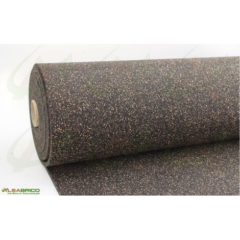 rouleau isolant souple en caoutchouc (70%) et liège (30%), ép. 10mm - 5m x 1m